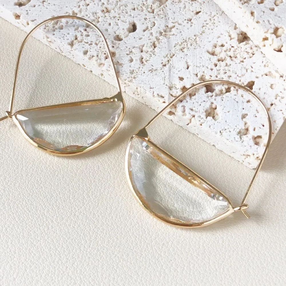 Crystal hoop earrings A89